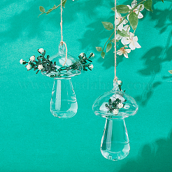 Glass Hanging Hydroponic Vases&nbsp;AJEW-WH0752-090A
