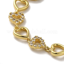 Rack Plating Brass Micro Pave Clear Cubic Zirconia Necklaces&nbsp;KK-R158-14G-1