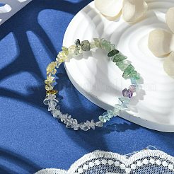 Natural Green Aventurine & Quartz Crystal & Prehnite & Citrine Chips Beaded Stretch Bracelets for Women&nbsp;BJEW-JB10875