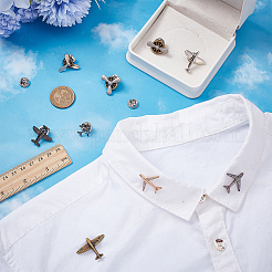9Pcs 9 Styles Airplane Zinc Alloy Lapel Pin Backs for Backpack Clothes&nbsp;JEWB-FG0001-54