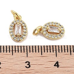 Brass Micro Pave Cubic Zirconia Charms&nbsp;KK-C051-04G-04