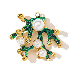 304 Stainless Steel Enamel Pendants&nbsp;STAS-OY003-08G