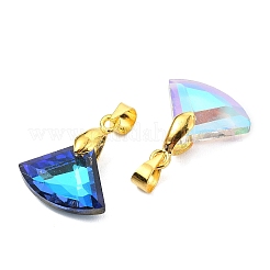 AB Color Plated Electroplate Glass Pendants&nbsp;PALLOY-JF05305-02