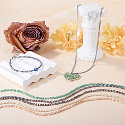 5 Strands 5 Colors Faceted Rondelle Full Rainbow Plated Electroplate Glass Beads Strands&nbsp;EGLA-TADJ0001-10