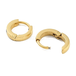 Ion Plating(IP) 304 Stainless Steel Pave Clear Cubic Zirconia Huggie Hoop Earrings for Women&nbsp;EJEW-C096-04G