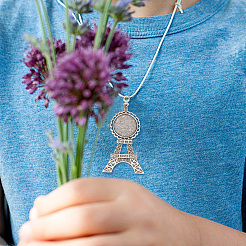 DIY Blank Eiffel Tower Pendant Making Kit&nbsp;DIY-GO0001-69