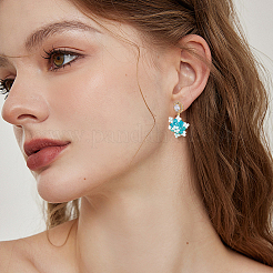 18Pcs 3 Styles Brass Pave Clear Cubic Zirconia Stud Earring Findings&nbsp;KK-BBC0023-14