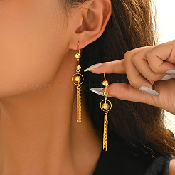 Brass Tassel Hoop Earrings&nbsp;EV2364-3