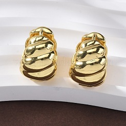 Rack Plating Brass Croissant Hoop Earrings for Women&nbsp;LS-EJEW-G342-09G