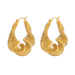 Twist 304 Stainless Steel Hoop Earrings&nbsp;JE2678-1
