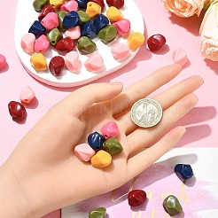 60Pcs 6 Colors Opaque Acrylic Beads&nbsp;MACR-YW0003-17