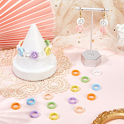 32Pcs 8 Colors Baking Paint Alloy Bead Frame&nbsp;FIND-SP0004-50C