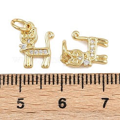 Brass Micro Pave Cubic Zirconia Pendants&nbsp;KK-A269-63G