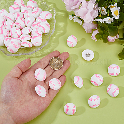 20Pcs Resin Baseball Drawing Pins&nbsp;OFST-WH0050-001
