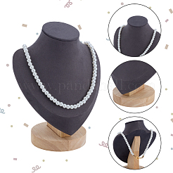 Bust Shaped Velvet Necklace Display Stands&nbsp;NDIS-WH0002-20A-02
