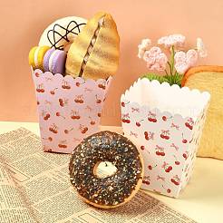 20Pcs 2 Colors Cherry Printed Paper Popcorn Boxes&nbsp;ST-CJ0010-14