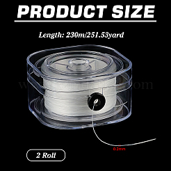 Flat Elastic Crystal String&nbsp;LS-EW-WH0002-03A