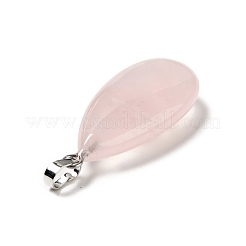 Natural Rose Quartz Pendants&nbsp;G-P474-01P-04