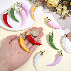 12Pcs 6 Colors Opaque Acrylic Big Pendants&nbsp;FIND-ME0003-97