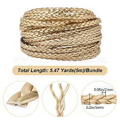 Flat PU Leather Braided Cord&nbsp;OCOR-WH0086-87B-01