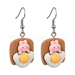 8 Pairs 8 Style Rabbit Resin Dangle Earrings&nbsp;EJEW-JE05670