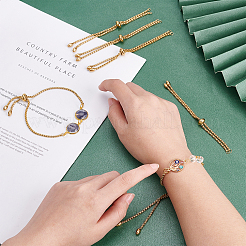 Adjustable 304 Stainless Steel Slider Bracelets Making&nbsp;MAK-UN0001-26