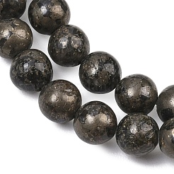 Natural Pyrite Beads Strands&nbsp;G-P303-01-6mm-16