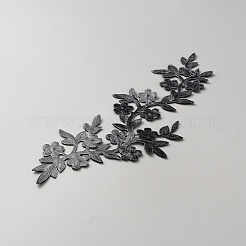 Flower Embroider Thread Iron on/Sew On Patches&nbsp;PATC-WH0012-95A