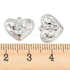 Brass Micro Pave Cubic Zirconia Pendants&nbsp;KK-E090-12P