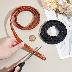 2M 2 Colors Braided Cowhide Leather Cords&nbsp;WL-GA0001-03