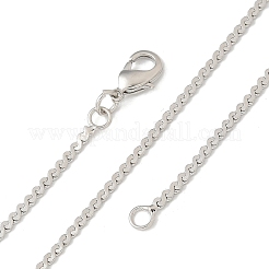 1.5mm Rack Plating Brass Serpentine Chain Necklaces for Women Men&nbsp;MAK-L044-12P