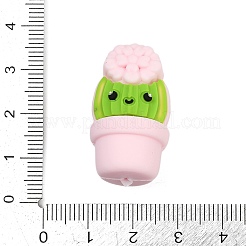 3D Three-Dimensional Cactus Silicone Beads&nbsp;SIL-V002-10D