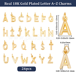 26Pcs 26 Styles Brass Charms&nbsp;KK-BBC0024-95