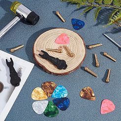 ABS Plastic Guitar Picks and Guitar String Pins Sets&nbsp;AJEW-FG0001-82