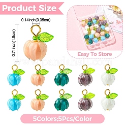 25Pcs 5 Colors Handmade Lampwork Pendants&nbsp;PALLOY-YW00207