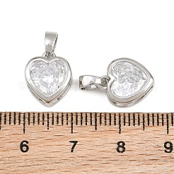 Brass Pave Clear Cubic Zirconia Charms&nbsp;CU-CBAA571-06P