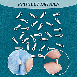 30Pcs 925 Sterling Silver Cord Ends&nbsp;STER-UN0001-35