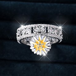 Brass Micro Pave Cubic Zirconia Finger Rings for Women&nbsp;WG2A388-01
