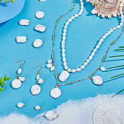 20Pcs 5 Style Natural Pearl Pendants&nbsp;PALLOY-PH01822