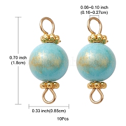 Natural Mashan Jade Connector Charms&nbsp;PALLOY-YW0001-57