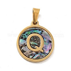 PVD Vacuum Plating 304 Stainless Steel with Paua Shell Pendants&nbsp;STAS-G268-02Q-G