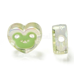UV Plating Rainbow Iridescent Acrylic Enamel Beads&nbsp;OACR-G012-12D