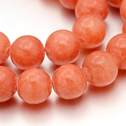 Natural Yellow Jade Beads Strands&nbsp;JBR10mm-34
