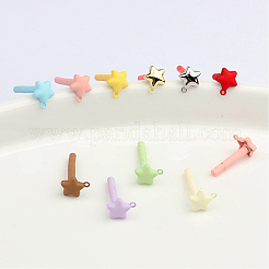 40Pcs 2 Colors Star Alloy Stud Earring Findings&nbsp;FIND-SP0005-60C