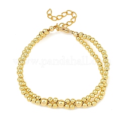 Rack Plating Brass Beaded Double Layers Bracelets for Women&nbsp;BJEW-JB14138