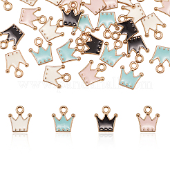 Light Gold Plated Alloy Enamel Charms&nbsp;ENAM-CJ0001-09