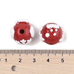 Christmas Theme Hand Painted Acrylic with Enamel Beads&nbsp;MACR-C006-01C