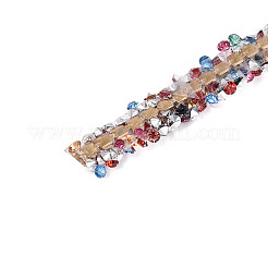 Resin Rhinestone Crystals Beaded Trim&nbsp;DIY-N008-05