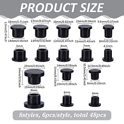 48Pcs 8 Styles Silicone End Caps&nbsp;FIND-FG0004-54B