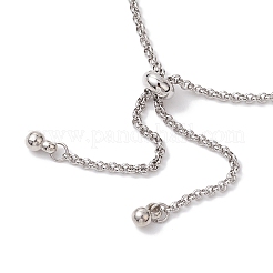 2Pcs 2 Colors 304 Stainless Steel Boc Chain Slider Bracelet Makings&nbsp;AJEW-JB01254